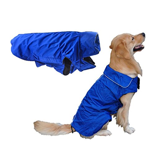 FishBabe Chaleco de forro polar impermeable para perro o gato, para invierno, cálido al aire libre, chaqueta de lluvia, estilo moderno, cuello redondo, camiseta gruesa