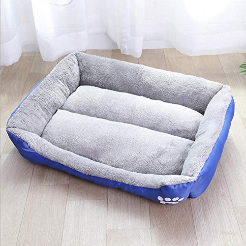 fongzi Nido para Mascotas de Color Caramelo, Perros Grandes y pequeños, sofá Cama para Perros, Cuatro Estaciones Universal, Cama para Mascotas.-Azul_XL: 95 * 75 * 18