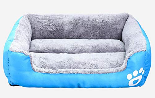 fongzi Nido para Mascotas de Color Caramelo, Perros Grandes y pequeños, sofá Cama para Perros, Cuatro Estaciones Universal, Cama para Mascotas.-Azul_XL: 95 * 75 * 18