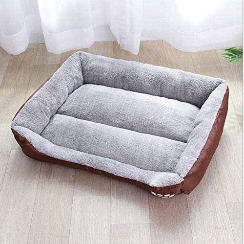 fongzi Nido para Mascotas de Color Caramelo, Perros Grandes y pequeños, sofá Cama para Perros, Cuatro Estaciones Universal, Cama para Mascotas.-Azul_XL: 95 * 75 * 18