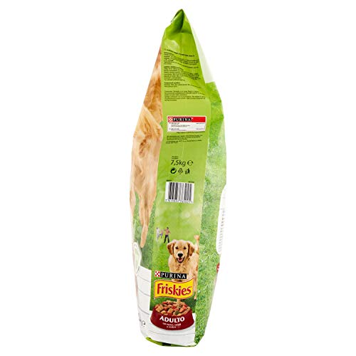 Friskies pienso para el Perro Adulto, con Manzo, Cereales y Verduras aggiunte, 7.5 kg