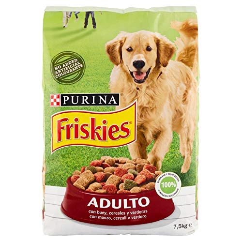 Friskies pienso para el Perro Adulto, con Manzo, Cereales y Verduras aggiunte, 7.5 kg