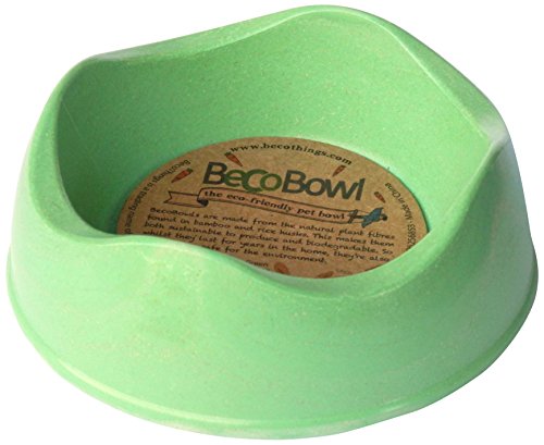 Fuente de Agua y Comida de Beco Bowl de bambú ecológico Verde XS