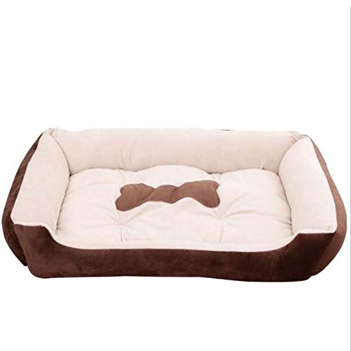 FVNJHL Material Suave Cama de Perro de otoño Invierno para Mascotas con colchón extraíble Puppy Cat Nest Kennel Petshop Productos 60X45X15Cm