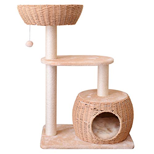 Gato Trepador, Nido De Gato Cama for Mascotas Cama De Perro Casa Suministros Casa Árbol Sisal Agarrar Tablero Bricolaje Salir Adelante por Sí Mismo