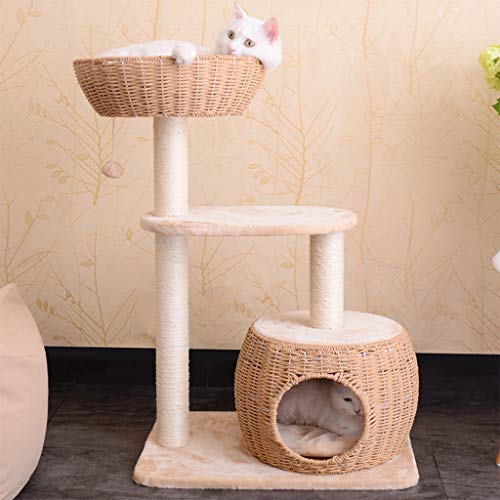 Gato Trepador, Nido De Gato Cama for Mascotas Cama De Perro Casa Suministros Casa Árbol Sisal Agarrar Tablero Bricolaje Salir Adelante por Sí Mismo