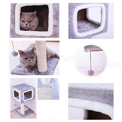 Gato Trepador, Nido De Gato Cama for Mascotas Perro Casa Suministros Casa Árbol Sisal Agarrar Tablero Bricolaje Juguete Salir Adelante por Sí Mismo