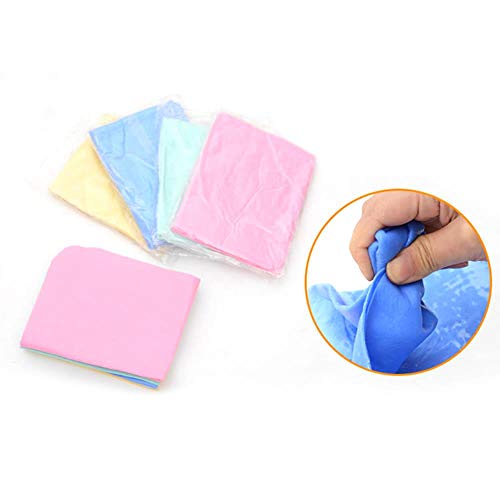 Gbcyp Color sólido Estera Absorbente de Agua húmeda Suave Gamuza sintética Mascota Baño de Perro Toalla Limpia Piel de Ciervo sintética Toalla Absorbente para Mascotas, Color Aleatorio, L