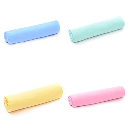 Gbcyp Color sólido Estera Absorbente de Agua húmeda Suave Gamuza sintética Mascota Baño de Perro Toalla Limpia Piel de Ciervo sintética Toalla Absorbente para Mascotas, Color Aleatorio, L