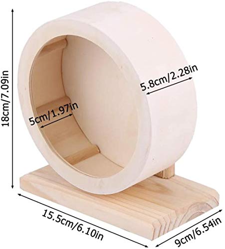 gengxinxin Rueda de hámster Rueda de Madera de Fitness hámster silencioso Rueda de Fitness hámster Antideslizante ratón de hámster pequeño Sirio Mi Vecino Mascota pequeña