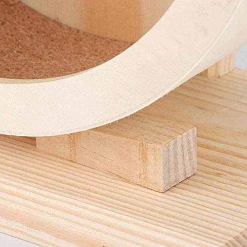 gengxinxin Rueda de hámster Rueda de Madera de Fitness hámster silencioso Rueda de Fitness hámster Antideslizante ratón de hámster pequeño Sirio Mi Vecino Mascota pequeña