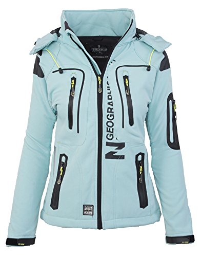 Geographical Norway - Chaqueta multifunción softshell impermeable para mujer azul turquesa S
