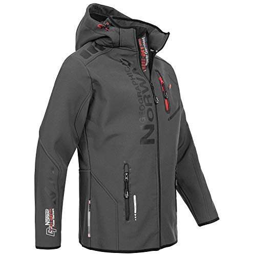 Geographical Norway Vantaa Chaqueta para Hombre Softshell Función Exterior Resistente al Agua (S, Grey)