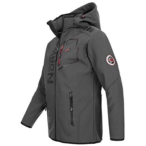 Geographical Norway Vantaa Chaqueta para Hombre Softshell Función Exterior Resistente al Agua (S, Grey)