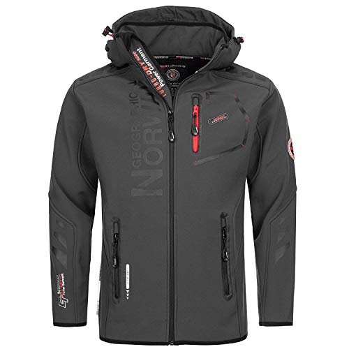 Geographical Norway Vantaa Chaqueta para Hombre Softshell Función Exterior Resistente al Agua (S, Grey)