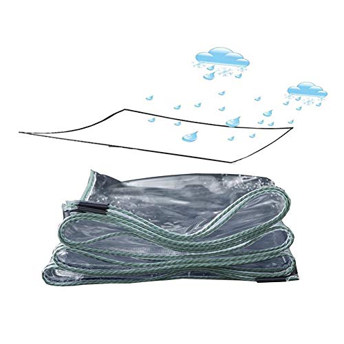 GGYMEI Lona De Protección，A Prueba De Lluvia Suave Transparente Y Resistente Al Desgaste De Materiales De PVC, Espesado Almacén Caseta De Jardín, 23 Tamaños (Color : Claro, Size : 1.4x5 m)