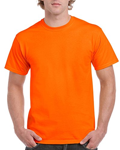 Gildan - Camisa para Hombre Naranja Naranja de Seguridad. S