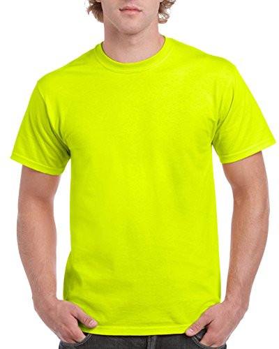 Gildan - Camisa para Hombre Verde Verde de Seguridad. S