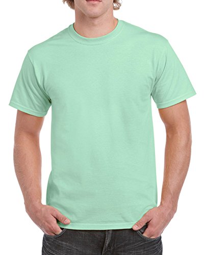 Gildan - Camisa para Hombre Verde Verde Menta S