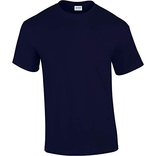 Gildan - Camiseta básica de manga corta Modelo Ultra Cotton para hombre caballero (Pequeña (S)/Azul marino)