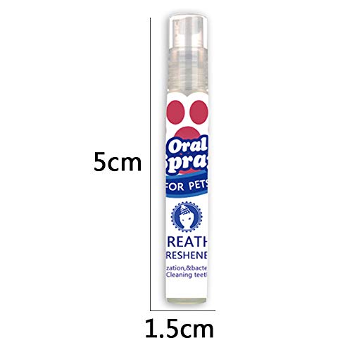 Glomixs Spray bucal Oral para ambientador de Aliento para Mascotas, Cuidado Dental de respiración Fresca, Limpieza de Dientes Mal Aliento, la Mejor Manera de Eliminar el Mal Aliento de Perro y Gato