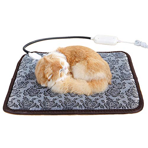 GNSDA Almohadilla calefactora para Mascotas, Almohadillas calefactoras para Gatos y Perros, Alfombrilla calefactora eléctrica Impermeable para Interiores,protección contra sobrecalentamiento