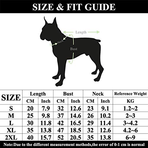 GODGETS Invierno cálido Perro de Cuatro Patas Vestido de Abrigo Ropa para Mascotas Perro FBI-Carta de impresión Camuflaje Traje Abrigo Chaqueta,Negro,(25×37×26 CM)