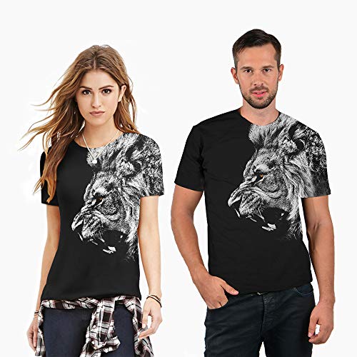 Goodstoworld Cerveza Tiger Camiseta 3D Golden Imprimir Hombres Mujeres Verano Casual de Manga Corta Personalizada Camiseta tee Tops pequeños