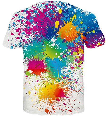 Goodstoworld Galaxy Gato del Espacio Pizza de impresión en 3D T Camisa de los Hombres Verano de Las Mujeres de la Novedad Camiseta de Manga Corta Casuales Tops T Small