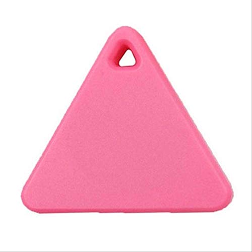 GOPW rastreador de Mascotas Inteligente Mini GPS localizador de Mascotas Impermeable rastreador de Bluetooth Triangular rastreador de Gatos Rosa