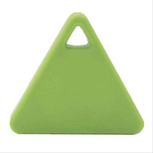 GOPW rastreador de Mascotas Inteligente Mini GPS localizador de Mascotas Impermeable rastreador de Bluetooth Triangular rastreador de Gatos Verde