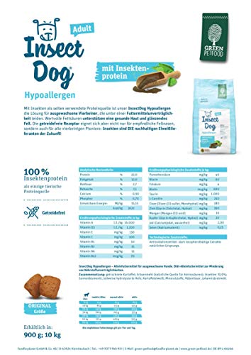 Green Petfood InsectDog Hypoallergen Adult (1 x 10 kg)