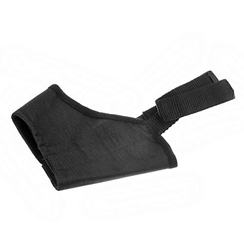 Gulunmun Ajustable Nylon Perro Mascota Seguridad Boca Boca Bozal Anti Mordida Masticar Negro-Negro, M,