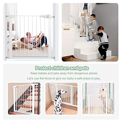 HEEGNPD Los niños del bebé de Seguridad Puerta Puerta Bar Cerca Cerca Escaleras del Perro casero de Aislamiento Estable Protect Infantil y Durable Puerta de la Escalera de Seguridad