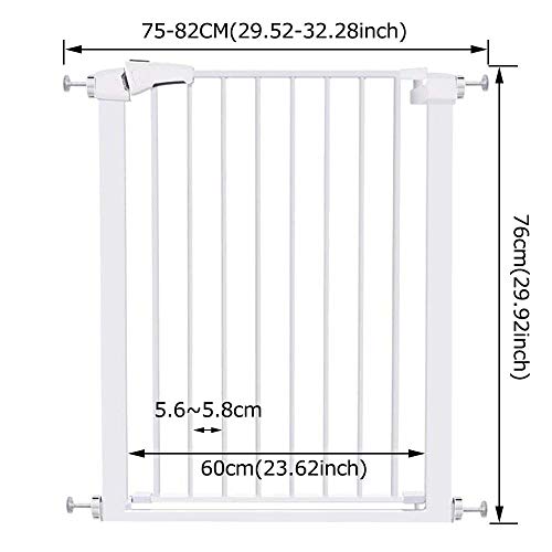 HEEGNPD Los niños del bebé de Seguridad Puerta Puerta Bar Cerca Cerca Escaleras del Perro casero de Aislamiento Estable Protect Infantil y Durable Puerta de la Escalera de Seguridad
