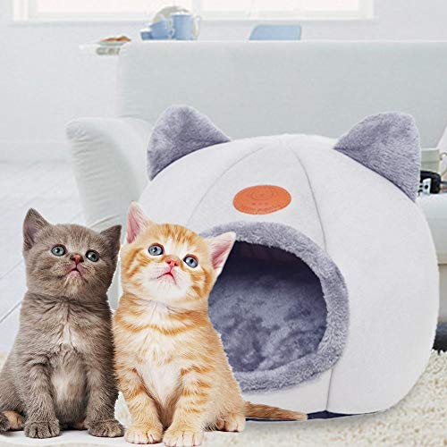 heirao4072 Nido De Gatos para Mascotas, Casa De Gato con Aislamiento Térmico De Invierno Nido De Gato De La Cueva del Gato, Cama Nido De Gato Suave, Cálida Y Cómoda, Forma Linda