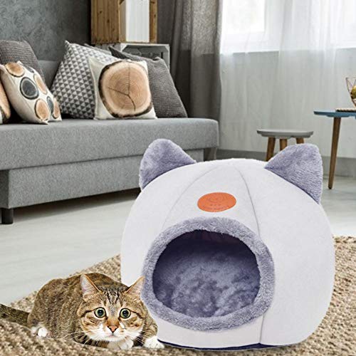 heirao4072 Nido De Gatos para Mascotas, Casa De Gato con Aislamiento Térmico De Invierno Nido De Gato De La Cueva del Gato, Cama Nido De Gato Suave, Cálida Y Cómoda, Forma Linda