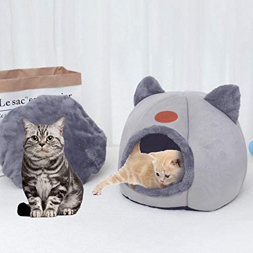 heirao4072 Nido De Gatos para Mascotas, Casa De Gato con Aislamiento Térmico De Invierno Nido De Gato De La Cueva del Gato, Cama Nido De Gato Suave, Cálida Y Cómoda, Forma Linda