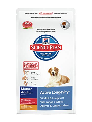 Hills Mature Adult 7+ Active Longevity Razas Medianas con Pollo Science Plan pienso perros