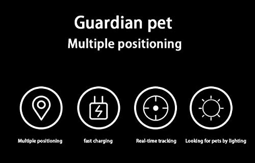 HLMAX Mini GPS localizador de rastreo de Perro y Gato para Mascotas de 28 LB, Impermeable, IP67, Monitor de Actividad en Tiempo Real, Dispositivo de Seguimiento de posicionamiento con Collar