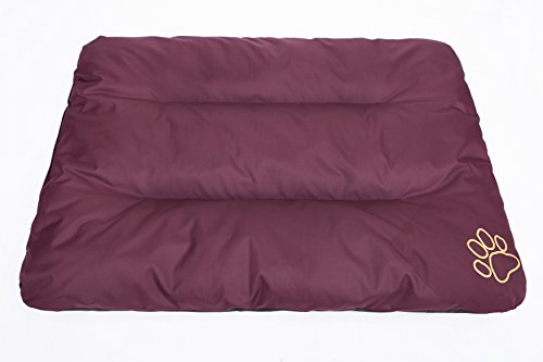 Hobbydog R1 ecobor1 Cama para Perros Eco Dormir Espacio Ruhe Espacio Perros Colchón Perro Cojín, 90 x 60 cm, L, borgoña