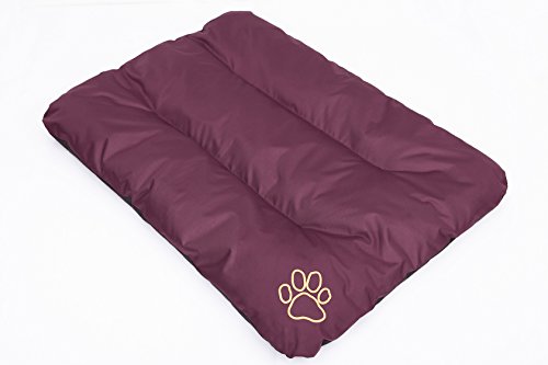 Hobbydog R1 ecobor1 Cama para Perros Eco Dormir Espacio Ruhe Espacio Perros Colchón Perro Cojín, 90 x 60 cm, L, borgoña