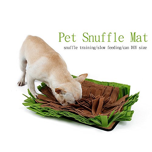 HongYH Dog Snuffle Mat - Alfombra de alimentación para Perros - Cat Training Mat - Alienta Las Habilidades de alimentación Natural para Cualquier Raza