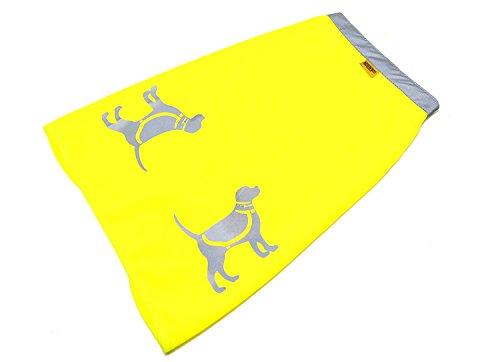 HQRP Chaleco reflectante amarillo de seguridad para perros para la protección de mascotas en camino peligroso o accidentes de caza