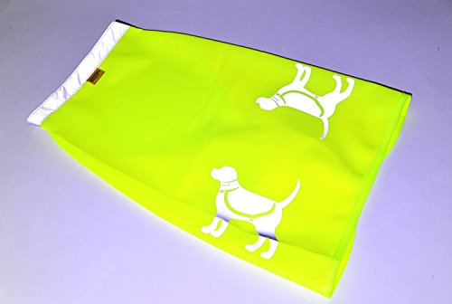 HQRP Chaleco reflectante amarillo de seguridad para perros para la protección de mascotas en camino peligroso o accidentes de caza