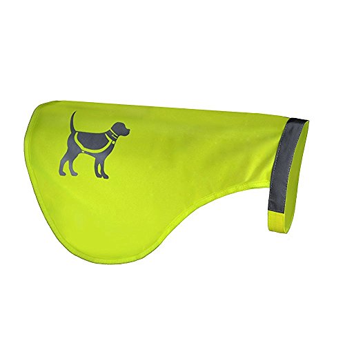 HQRP Chaleco reflectante amarillo de seguridad para perros para la protección de mascotas en camino peligroso o accidentes de caza