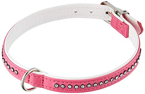 HUNTER - Collar para Perro, de Piel sintética, Brillantes