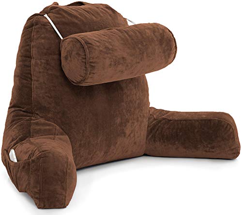 Husband Pillow Almohada Esposo-Gran Soporte de Cama para Descansar y Leer Cómodo – Chocolate