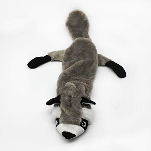 Hzb821zhup Mascota Masticar Sonido sin llenar Juguete Ardilla Lobo Raccoon Conejo Mascota Perro Gato Plush Muñeca Sonido Interactivo morder Juguete