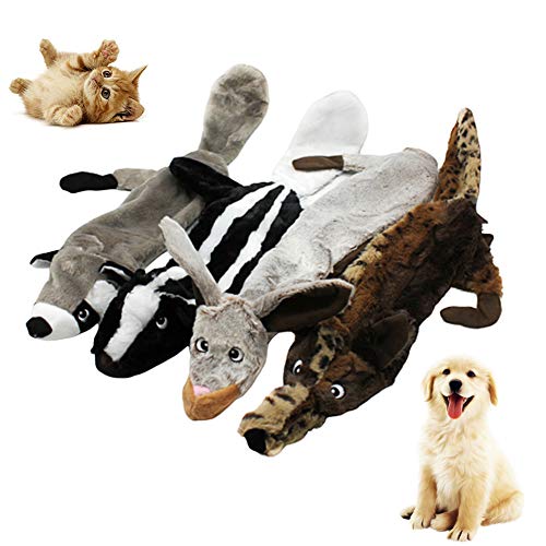 Hzb821zhup Mascota Masticar Sonido sin llenar Juguete Ardilla Lobo Raccoon Conejo Mascota Perro Gato Plush Muñeca Sonido Interactivo morder Juguete